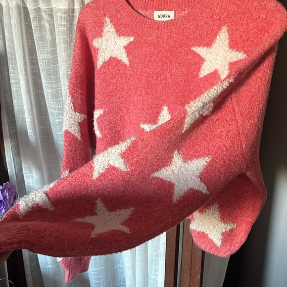 ADORA oversized star patterned sweater Size large L - Picture 4 of 5